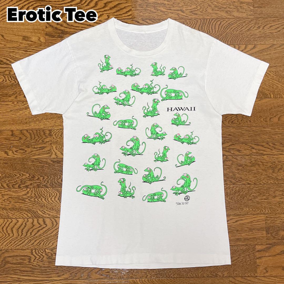 90s VINTAGE エロT 48手 トカゲ カメレオン HAWAII