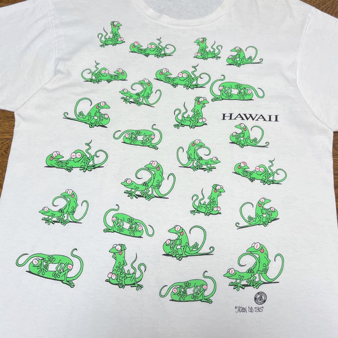 90s VINTAGE エロT 48手 トカゲ カメレオン HAWAII