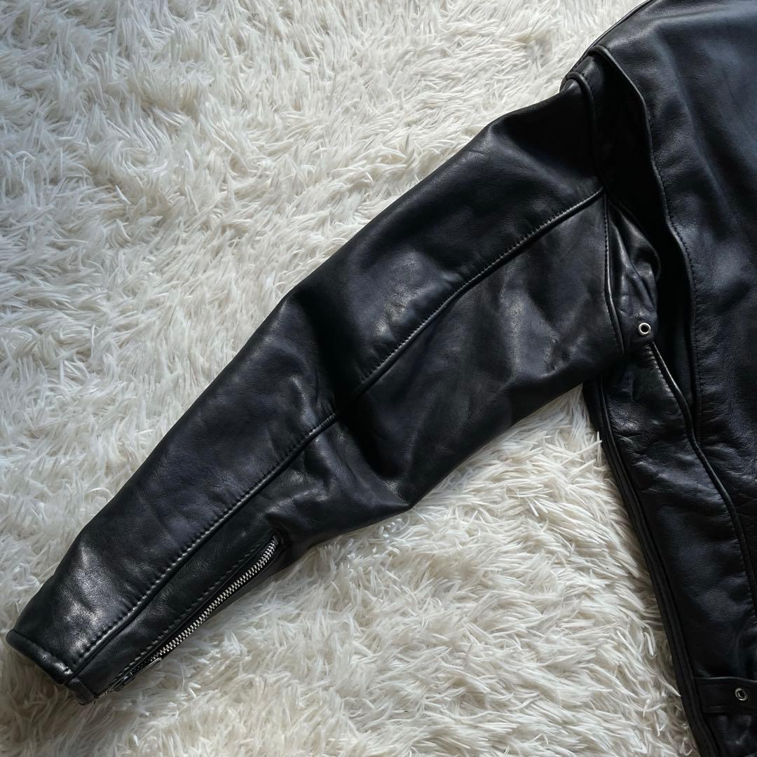 人気✨schott 641 レザージャケット　シングルライダース　38 ブラック
