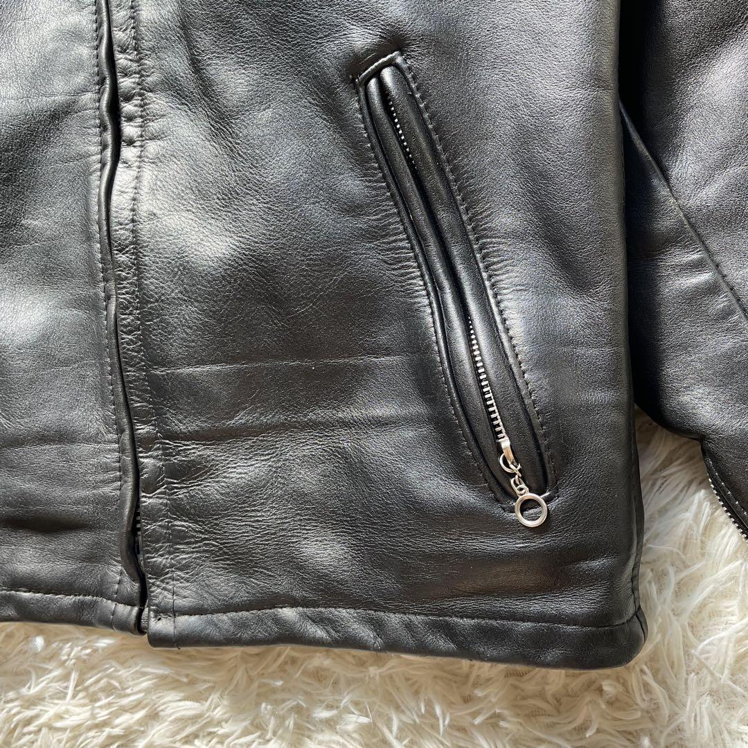 人気✨schott 641 レザージャケット　シングルライダース　38 ブラック