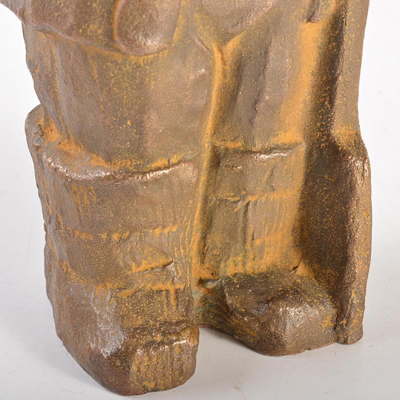 中国　鋳銅　冬晨　置物　箱付　C　6026