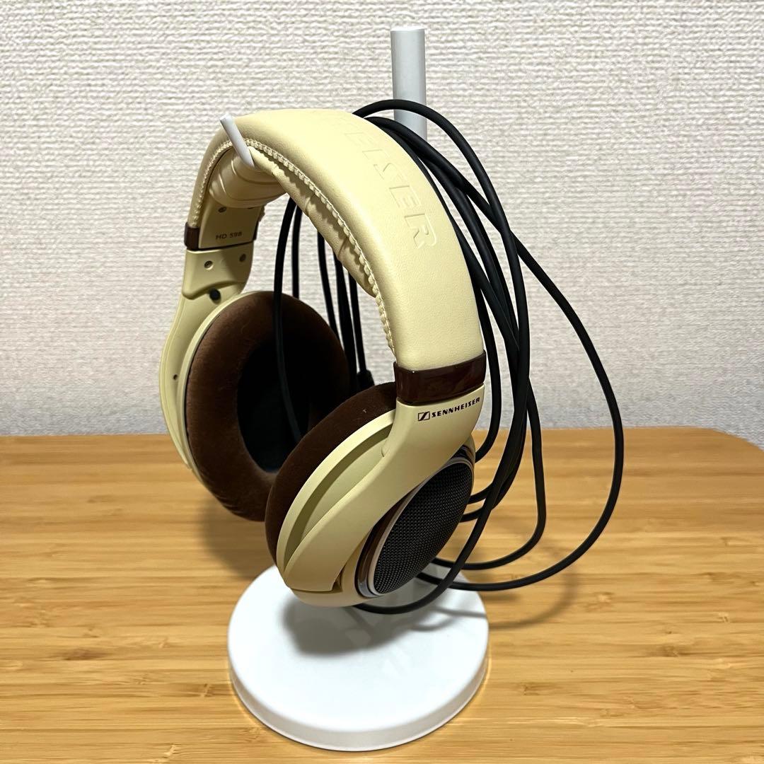 SENNHEISER HD598 プリン オープン型ヘッドホン＋スタンド付き