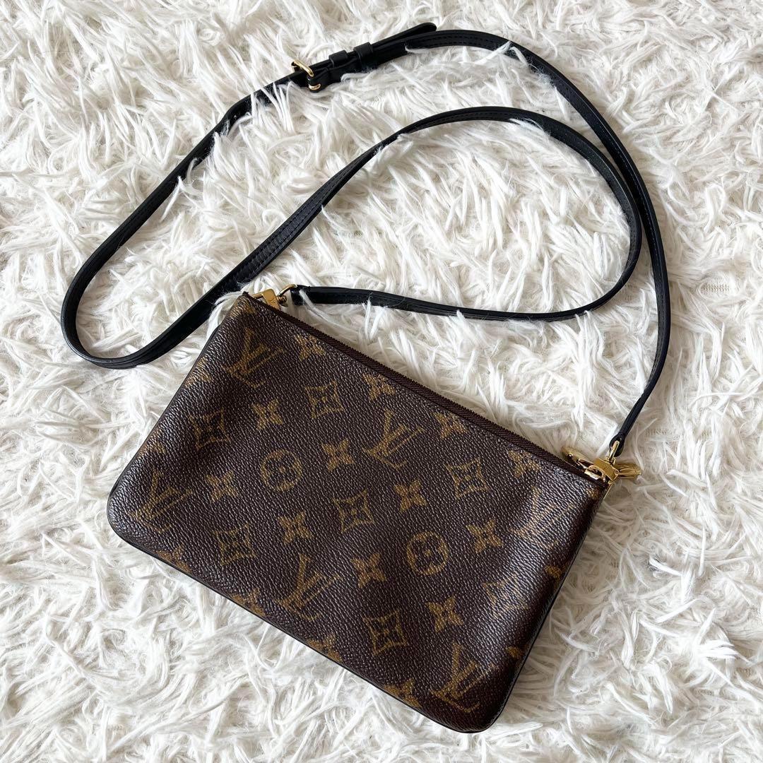 ルイヴィトン　ショルダー　ドゥーブルジップ　モノグラムジャイアント　リバース