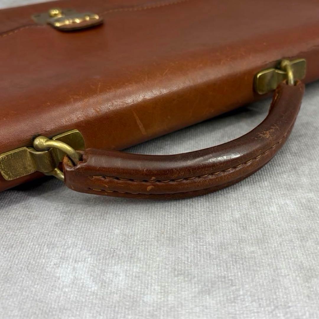 シュレスリンガー スリムブリーフケース ビジネスバッグ フルグレインレザー 本革