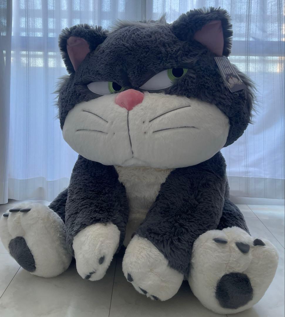 海外限定 ディズニー ルシファー ブランケット付き big ぬいぐるみ