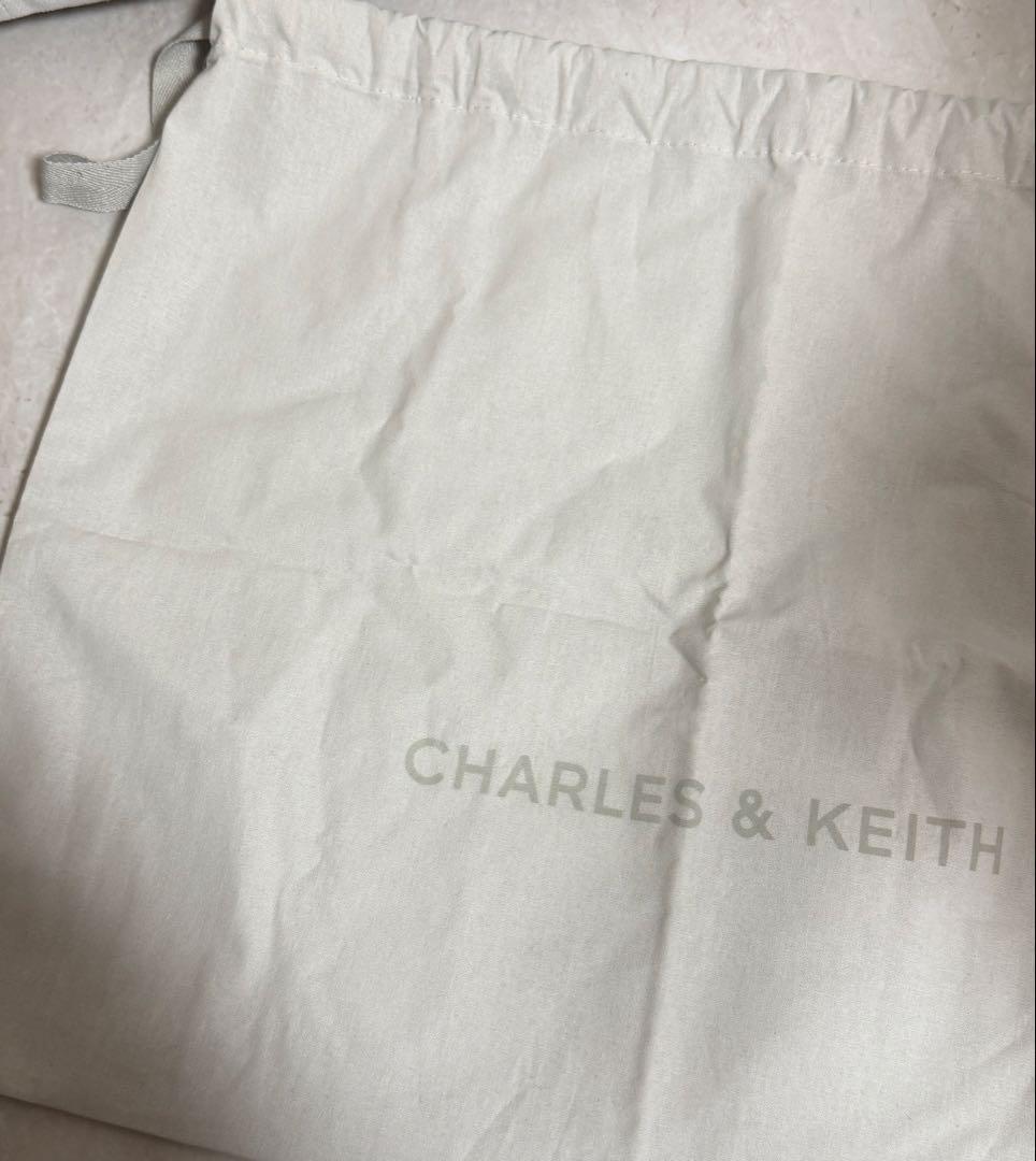 【タグ付き】CHARLES&KEITH マルチポケットショルダーバッグ シルバー