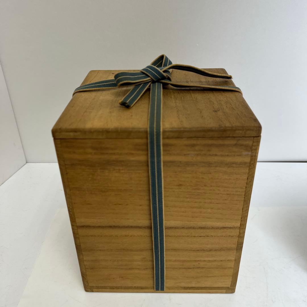 中国清時代　粉彩　四段重　高さ約18㎝　木箱付　トコオ　東さ8-0126☆2F