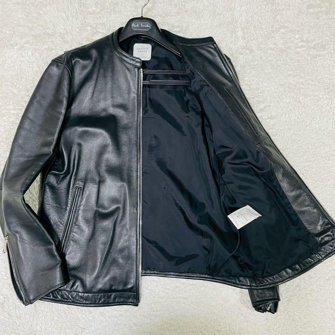 超希少XL UNITED TOKYO シングルライダースジャケット 4 ラム