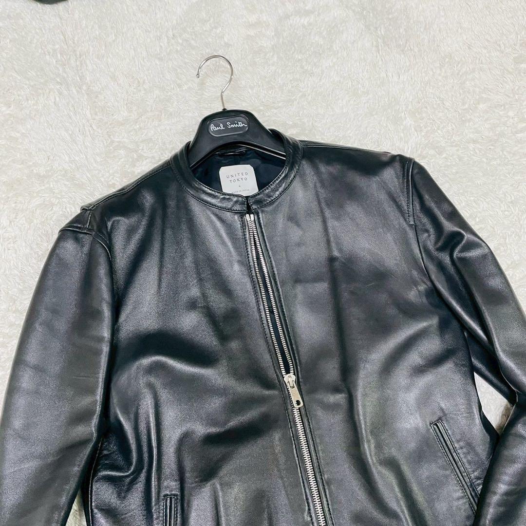 超希少XL UNITED TOKYO シングルライダースジャケット 4 ラム