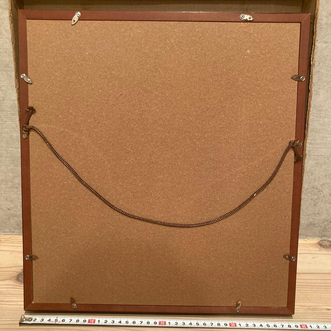 作者不明　詳細不明　河豚　ふぐ　額縁　御色紙額　「福がよぶ」昭和レトロ　骨董