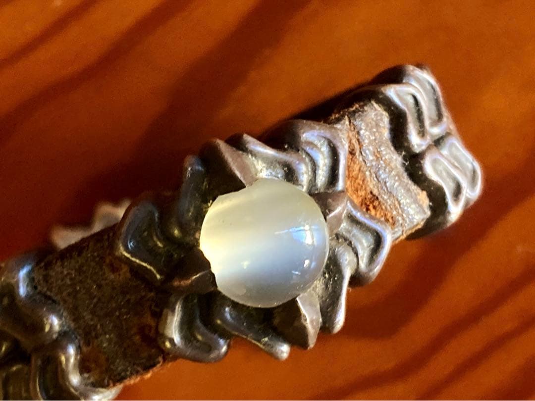 ナグァール nagual ヴィンテージ ムーンストーン レザーブレスレット