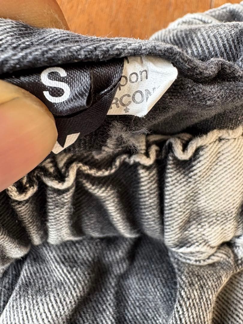 ブラックコムデギャルソン　デニムサルエルパンツ　s