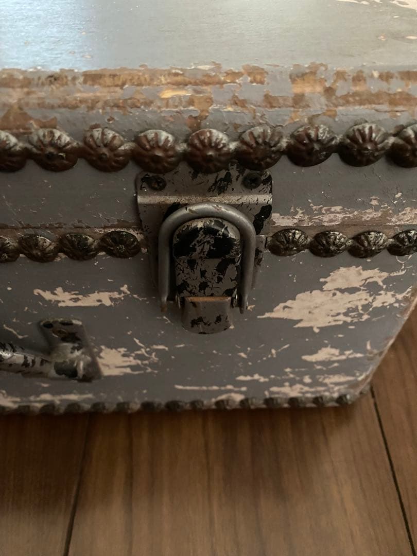 アンティーク　ビンテージ木製　トランク　ボックスバック　ケース