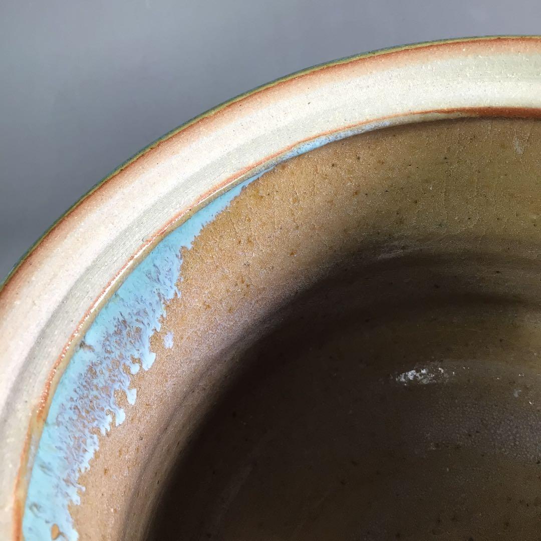 Ｒ６７　水指　『在銘』『青磁』『耳付水指』　木箱　茶道具