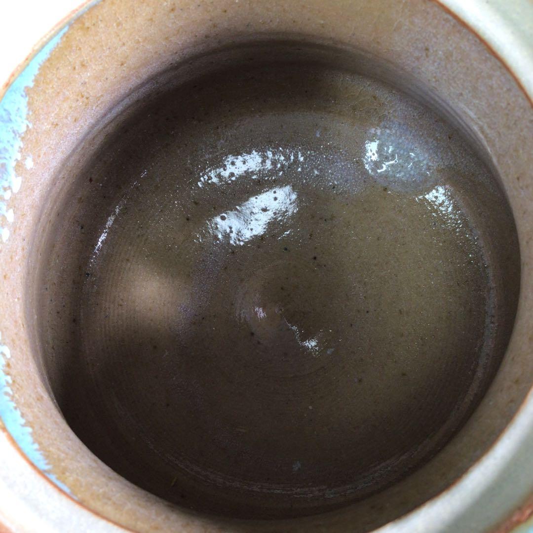 Ｒ６７　水指　『在銘』『青磁』『耳付水指』　木箱　茶道具