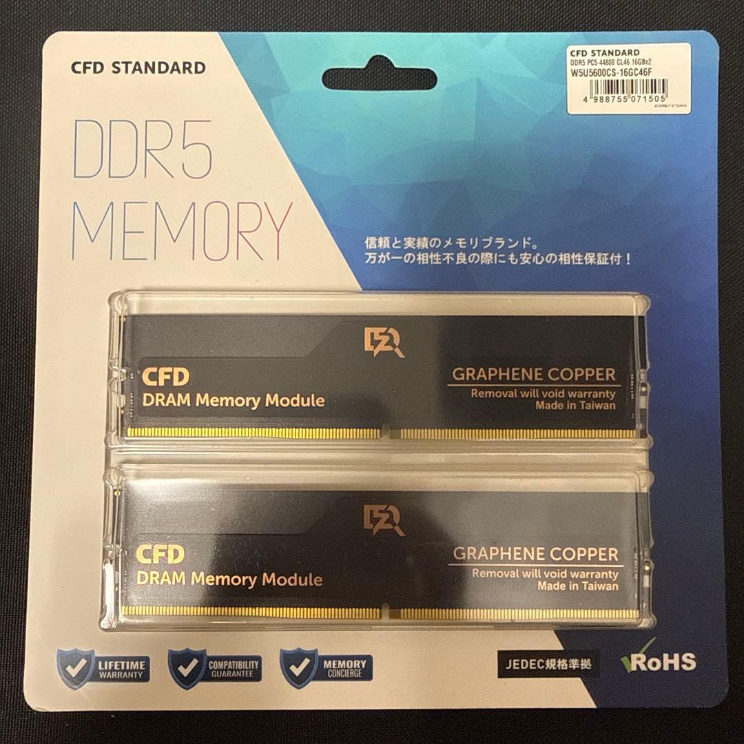 メモリー CFD DDR5-5600 32GB W5U5600CS-16GC46F