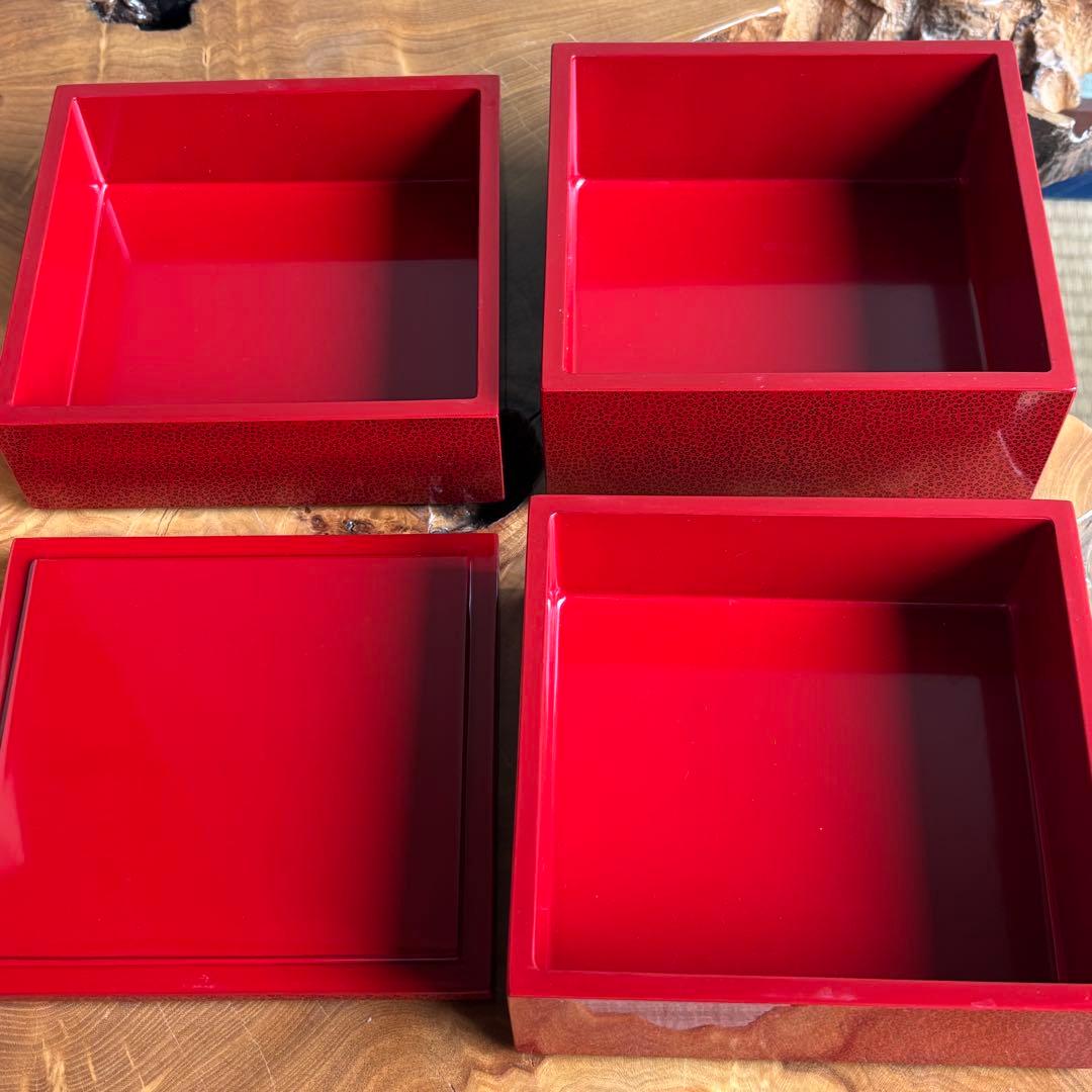 【新品未使用】津軽七々子塗 重箱 田中漆工謹製 共箱