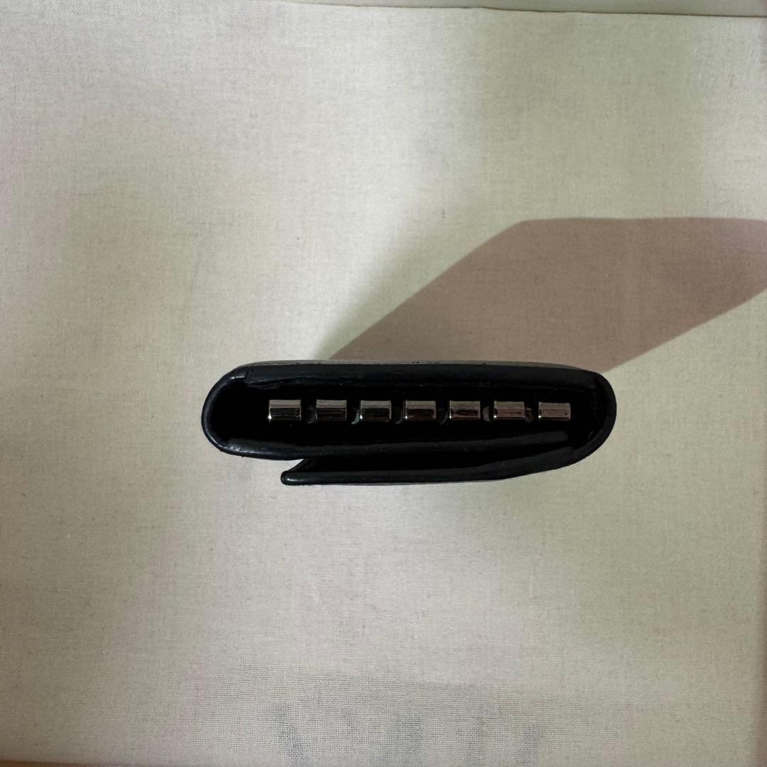 【美品】プラダ PRADAサフィアーノレザー 6連 金具ロゴ キーケース