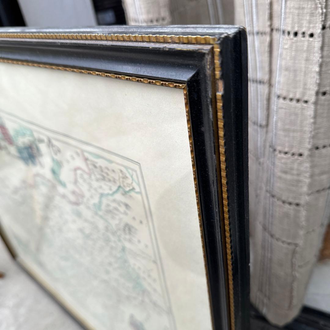 複数購入割引⭕️ アンティーク　フレーム　マップ　地図　ウォールアート　壁掛け