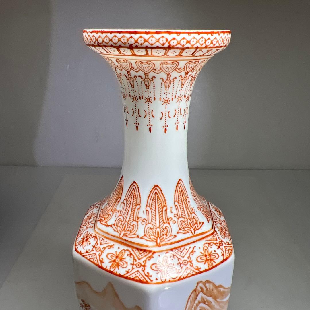 中国景徳鎮　薄胎花瓶　共箱　高さ約26㎝　東Y7-0520⑥