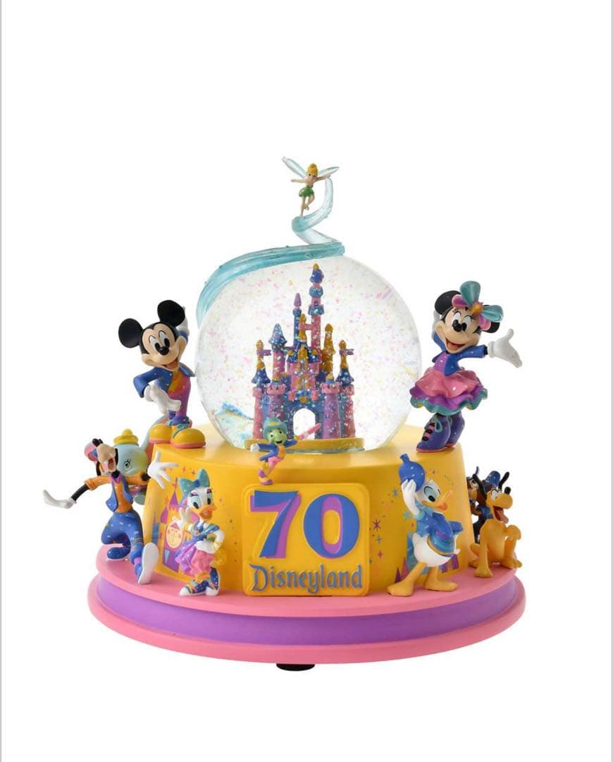 70周年ディズニーキャラクター スノードーム ミュージック＆ライトアップ