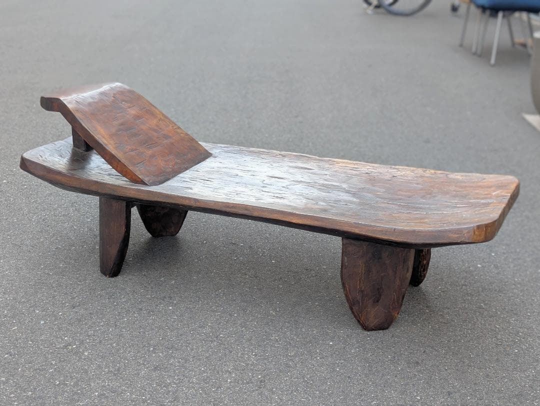 希少☆アフリカンヴィンテージ／木製ベンチ・ベッド／セヌフォ族