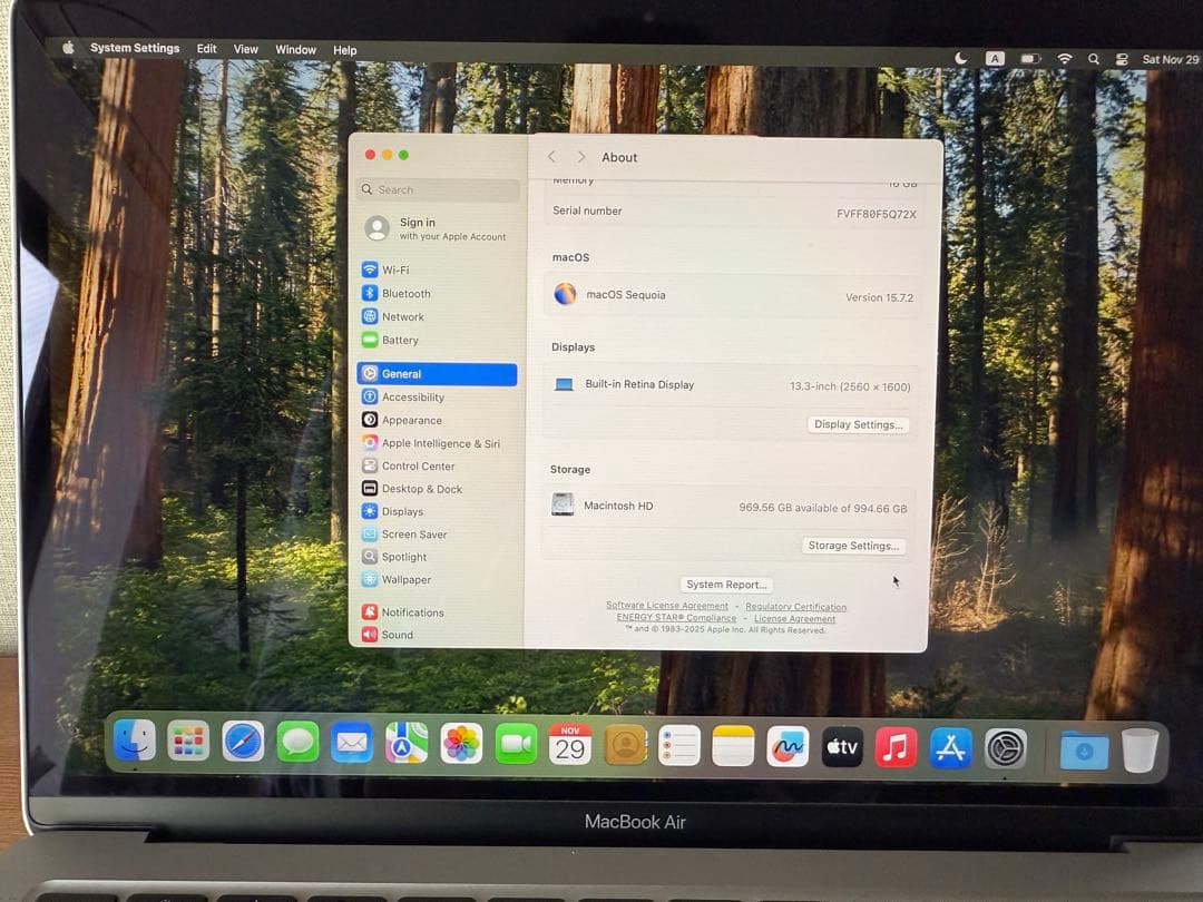 MacBook本体 MacBook Air M1 16GB 1TB