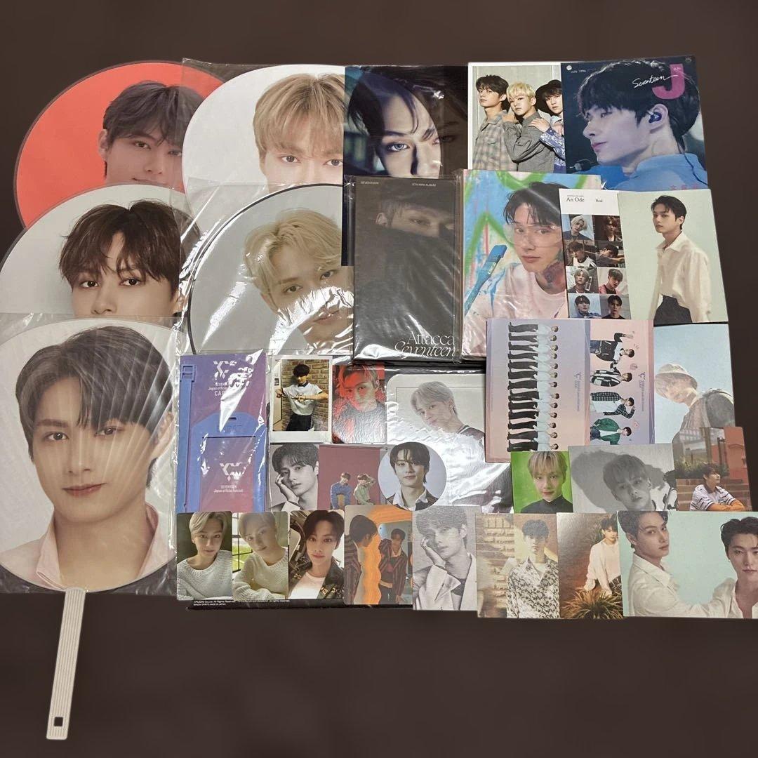 u*7様 seventeen ジュン　うちわ セット　カード　K-pop