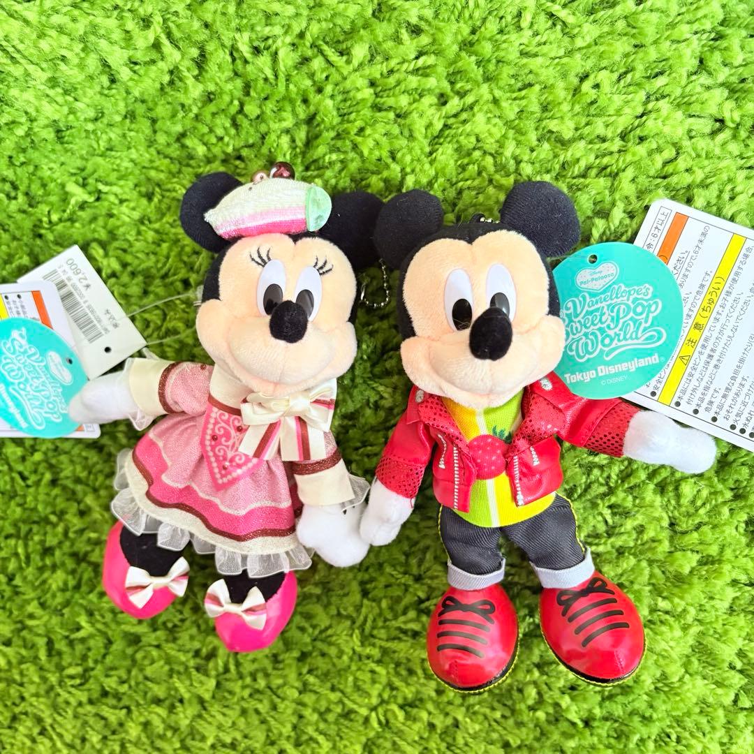 ディズニーランド　ミッキー　ミニー　パルパルーザ ぬいぐるみバッジ