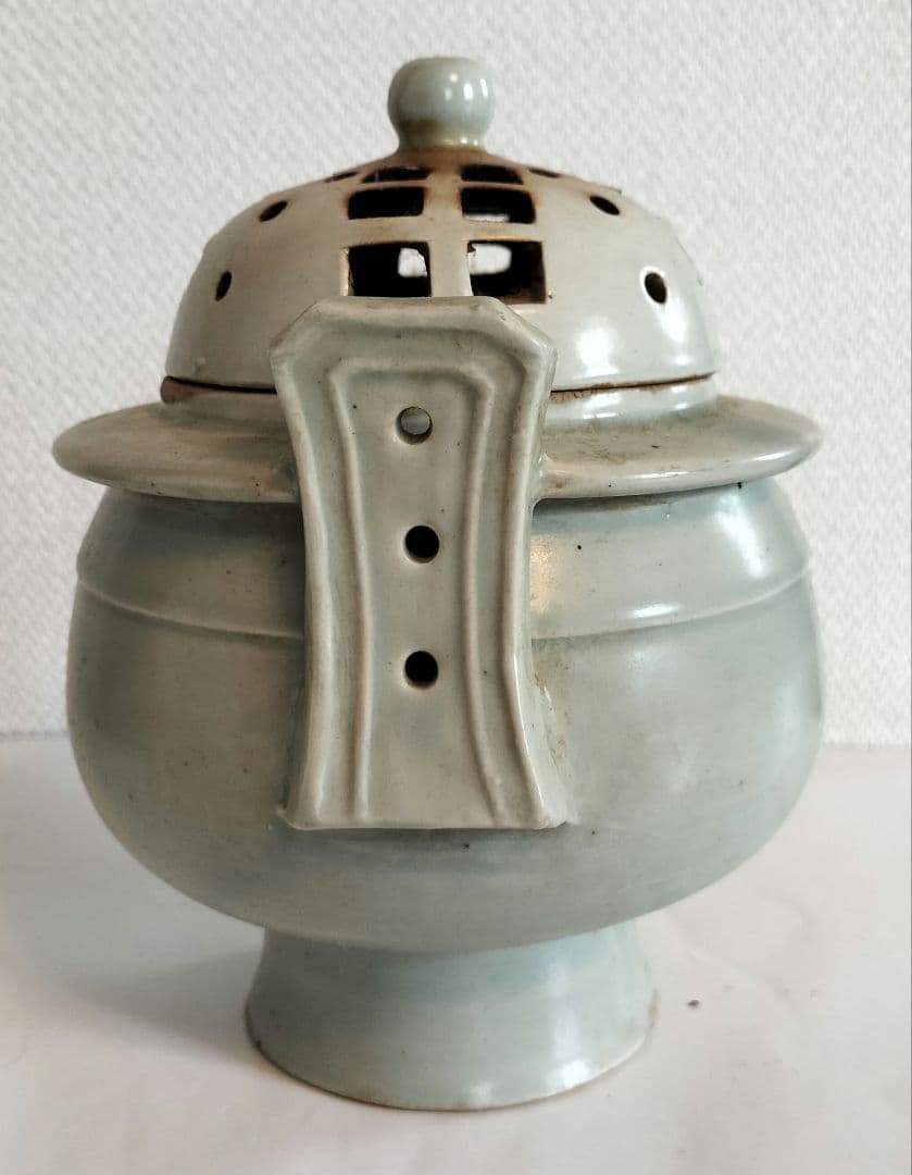 李朝　白磁香炉