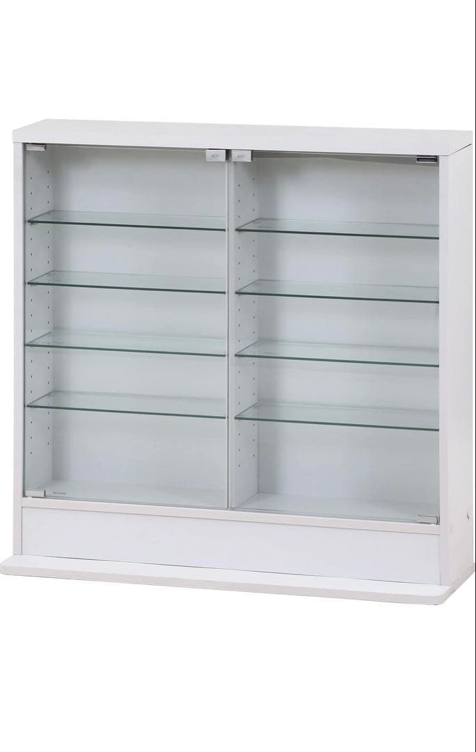 ホワイト ガラスディスプレイケース 90cm