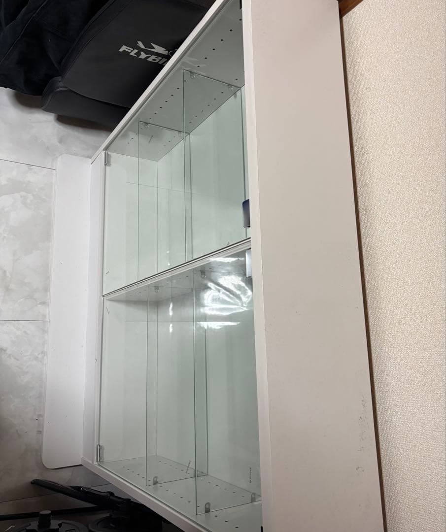 ホワイト ガラスディスプレイケース 90cm