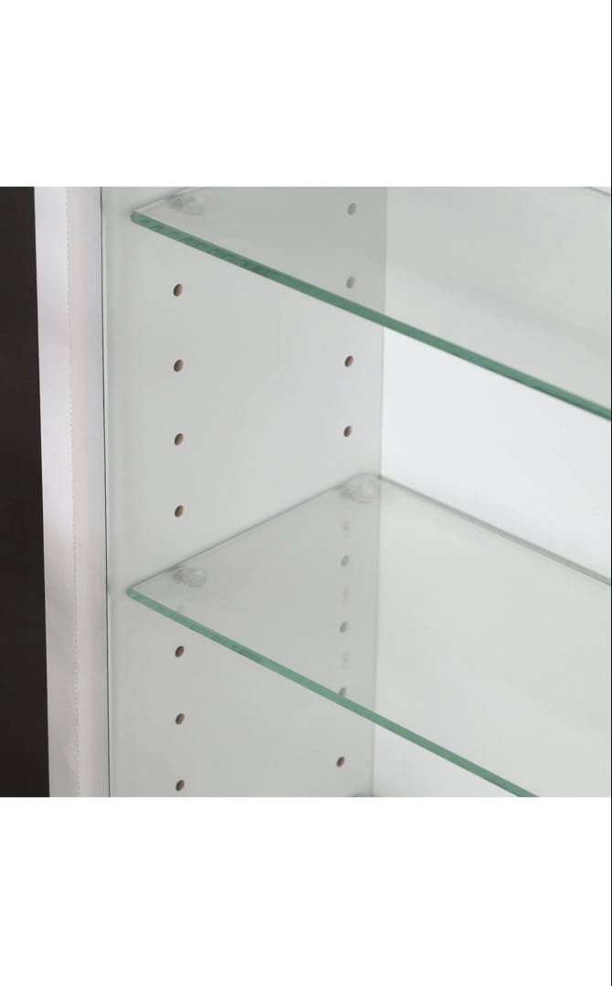 ホワイト ガラスディスプレイケース 90cm