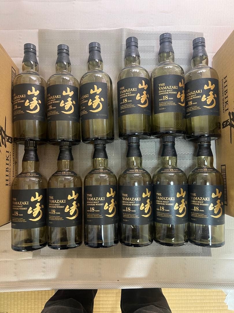 サントリー山崎18年2行ラベル空ビン12本セット