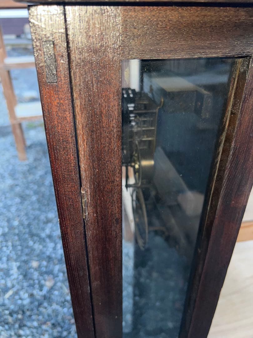 当時物 ゼンマイ式振り子時計 160cm大型 ゆらゆらガラス