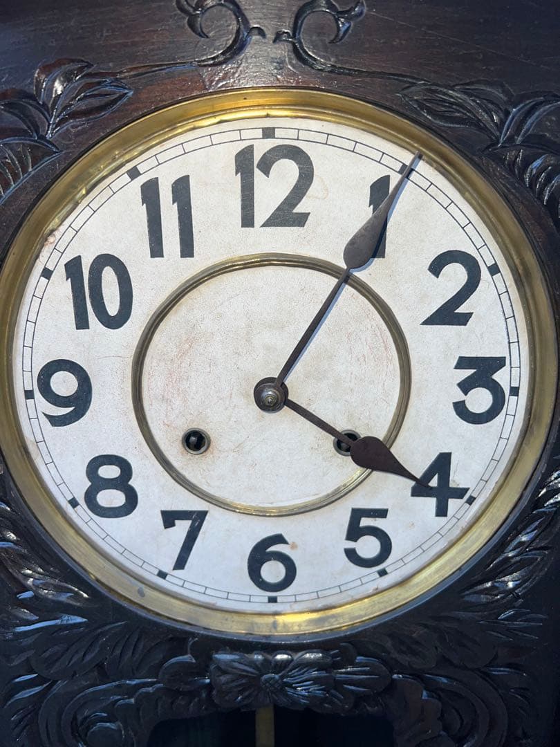 当時物 ゼンマイ式振り子時計 160cm大型 ゆらゆらガラス