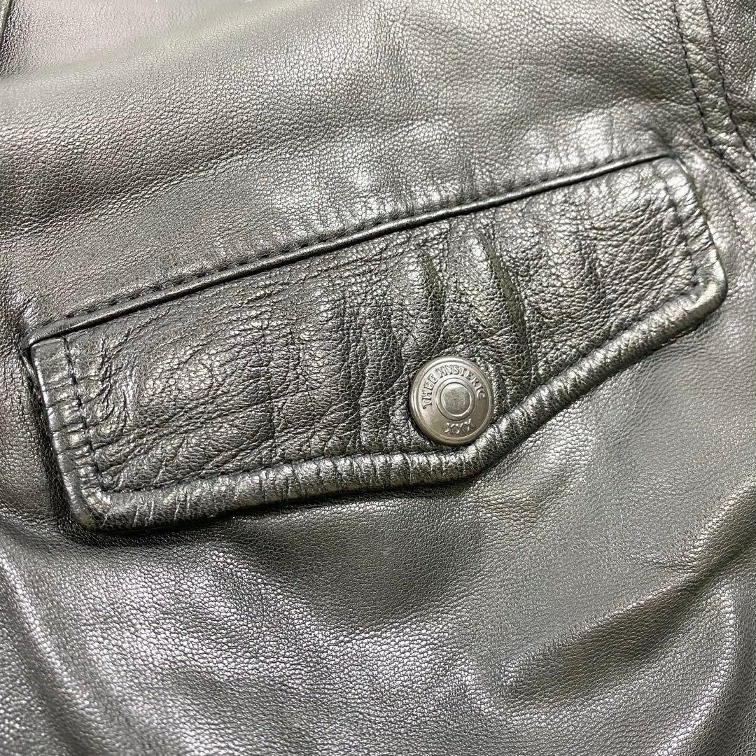 HYSTERIC GLAMOUR レザージャケット　ベルト　ボタン　ラムレザー