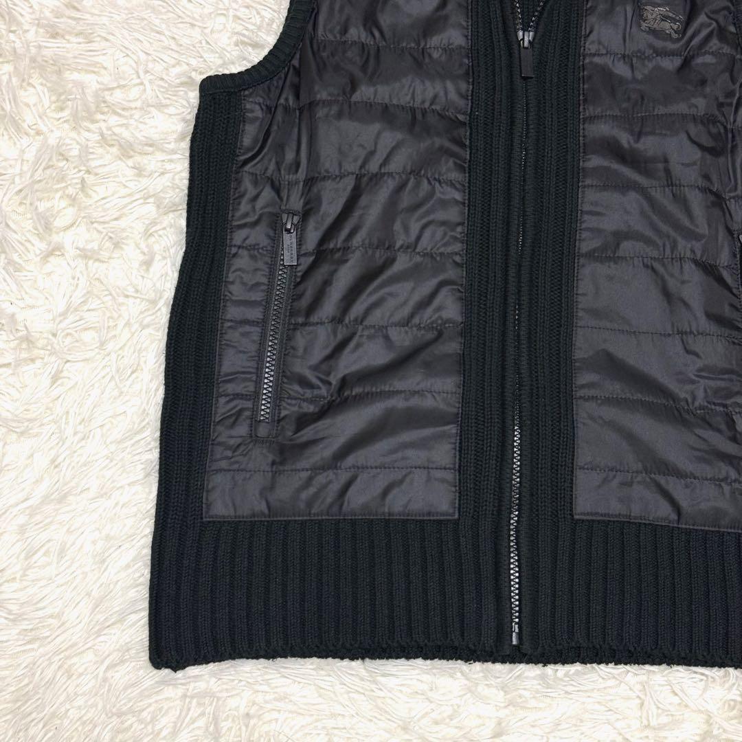 BURBERRY GOLF ダウンベスト ニット ブラック ホースロゴ