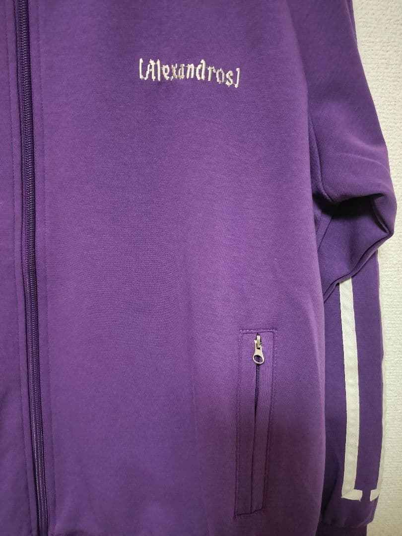 [Alexandros] パープル トラックジャケット S ショップバッグ付き