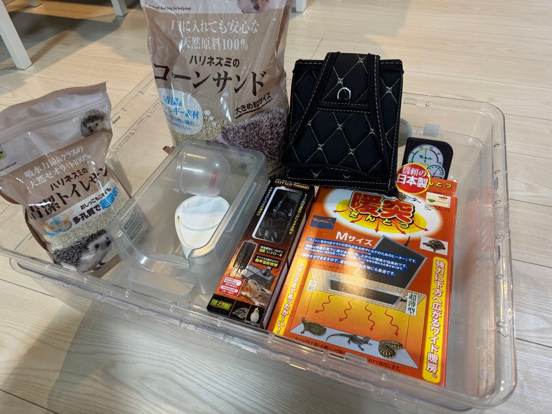 ハリネズミ用ケージ　ヒーター、サーモ他セット