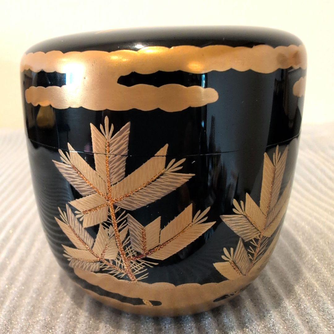 辻石斉 雲鶴若松 大棗 共箱 共布