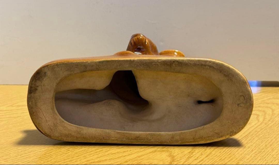 激レア‼️ソビエト　アンティーク　大きなチェブラーシカとゲーナの陶器。