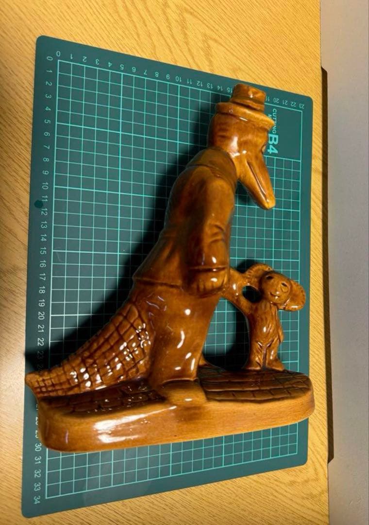 激レア‼️ソビエト　アンティーク　大きなチェブラーシカとゲーナの陶器。