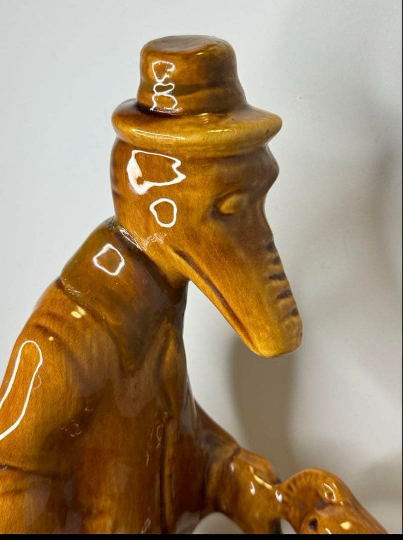 激レア‼️ソビエト　アンティーク　大きなチェブラーシカとゲーナの陶器。