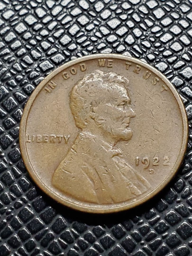 1482.　希少　1922年　D　アメリカ　リンカーン　麦　セント
