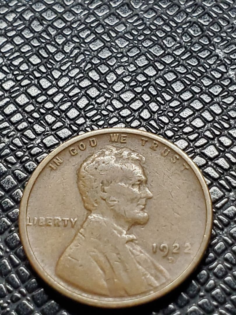 1482.　希少　1922年　D　アメリカ　リンカーン　麦　セント
