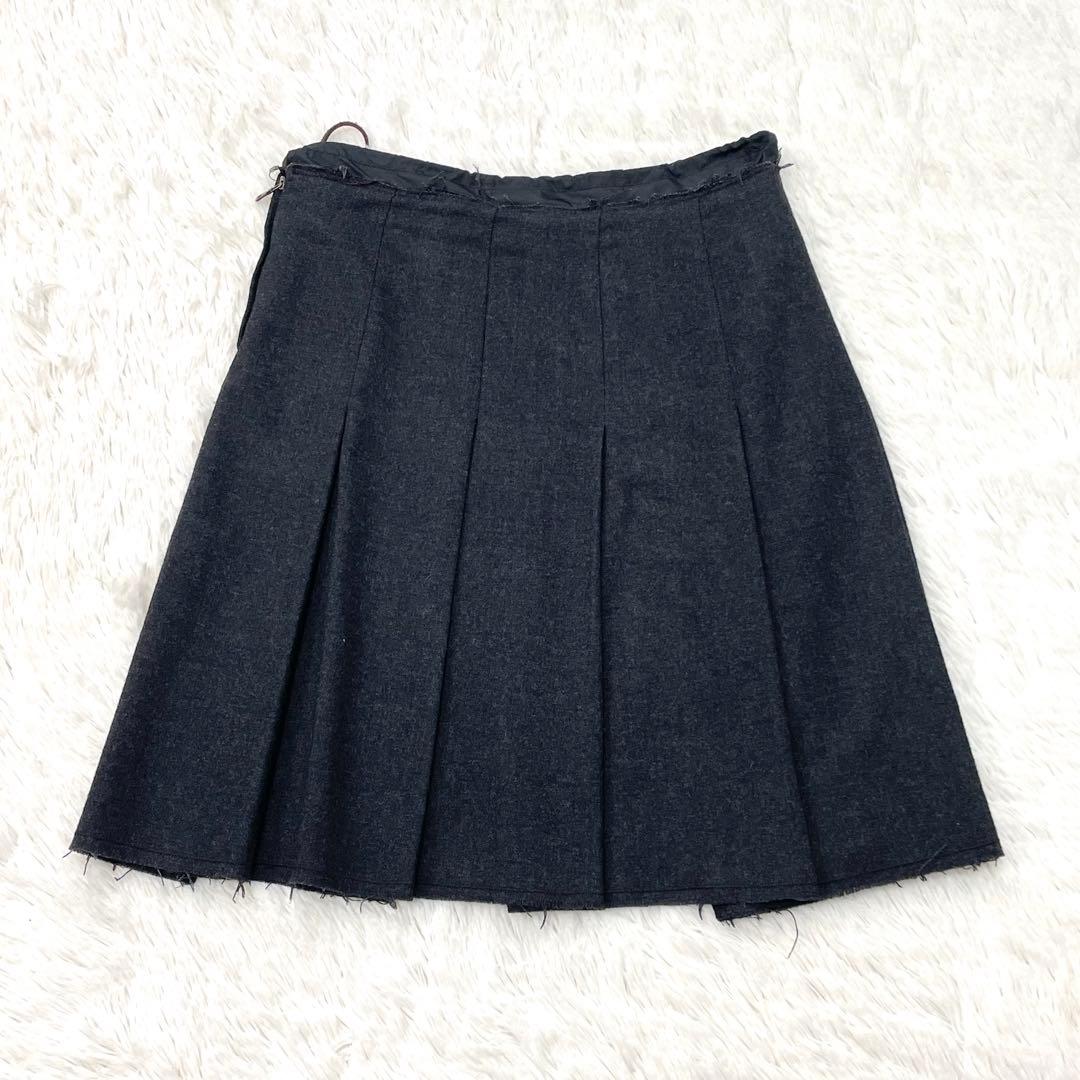 00s PRADA プラダスポーツ ウール プリーツスカート 38