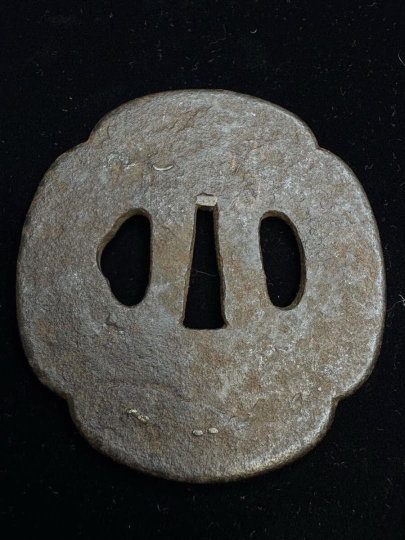 無銘 鉄地太公望図鐔 鍔 拵 日本刀 刀装具 骨董 古美術 江戸時代