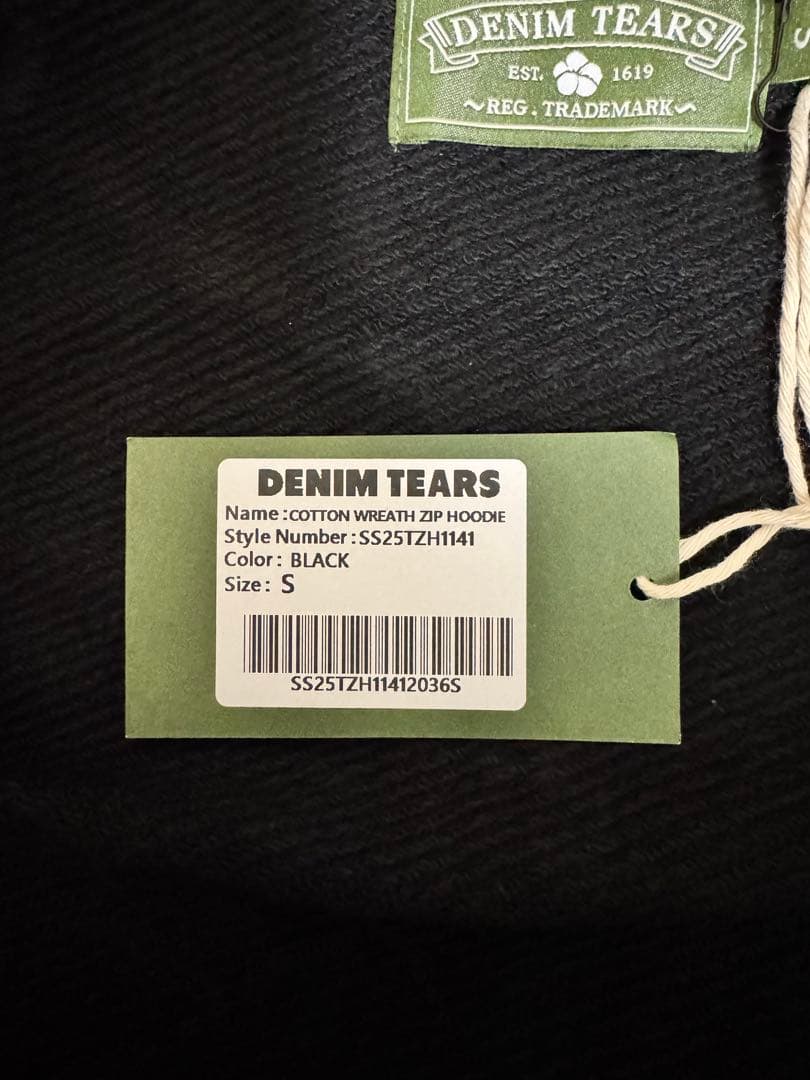 トップス DENIM TEARS Cotton Wreath Zip Hoodie