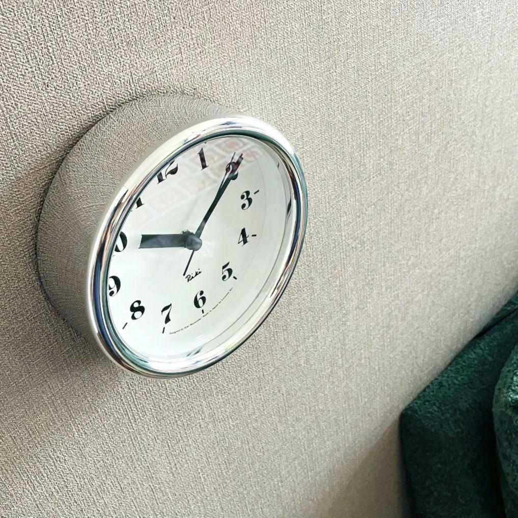 銀ワサさま専用 未使用 リキ アルミニウム クロック 掛け時計 置時計